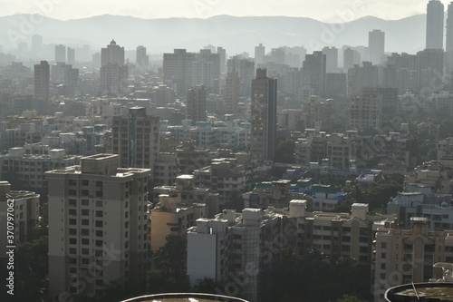 skyline horizon of mumbai or bombay city ,maharashtra(India) in hot summer photo