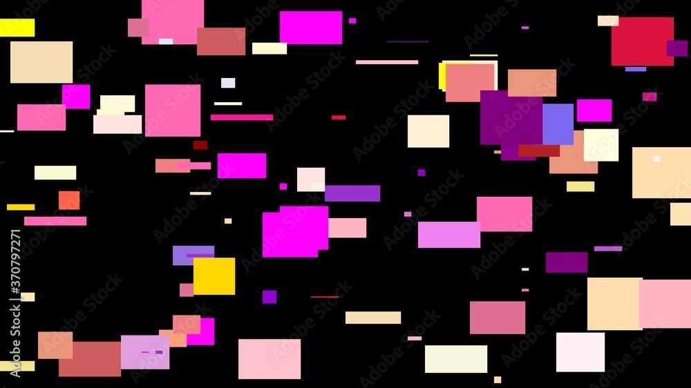 Fototapeta premium Abstract red pink violet yellow squares illustration background