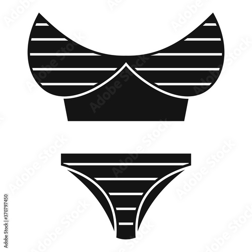 Elastic swimsuit icon. Simple illustration of elastic swimsuit vector icon for web design isolated on white background
