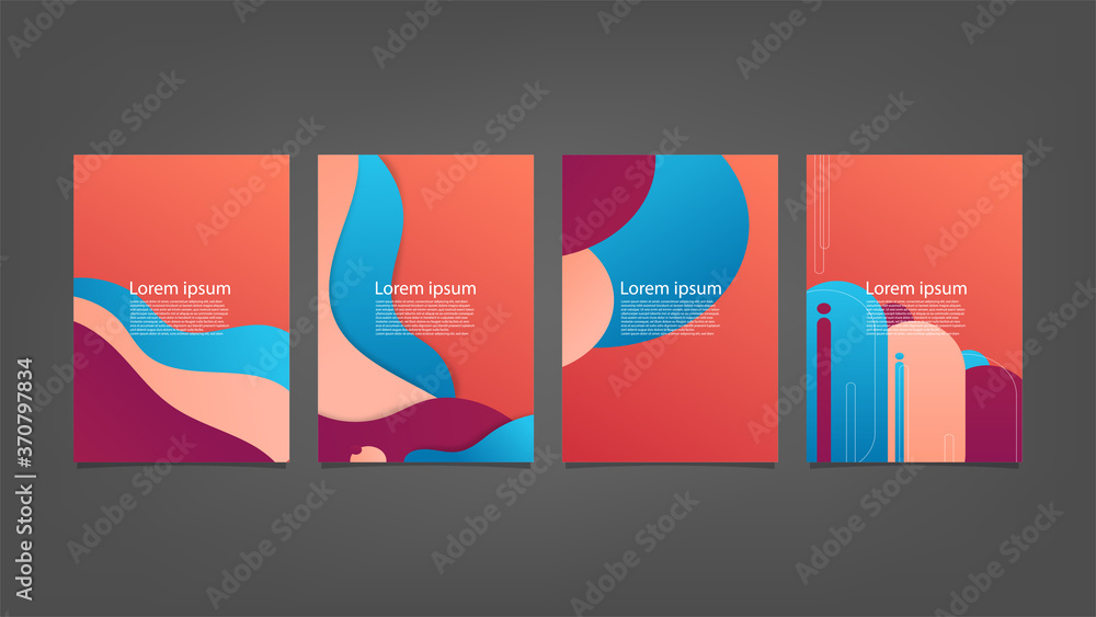 Set of Abstract background with dynamic effect. Vector illustration for design.
