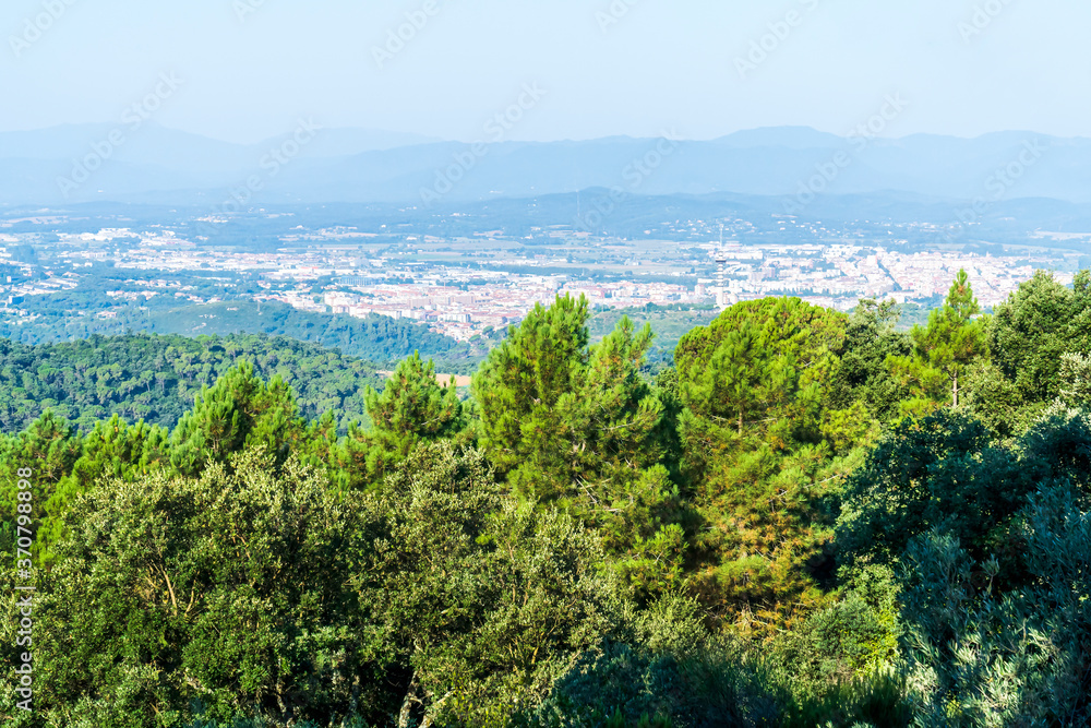 Views of Girona from the mountains.