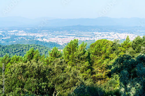 Views of Girona from the mountains.