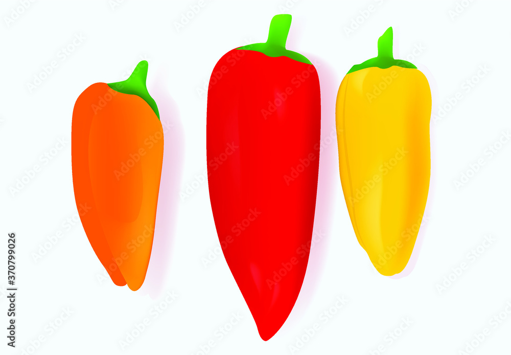 Pepper red yellow orange Pepper red yellow orange