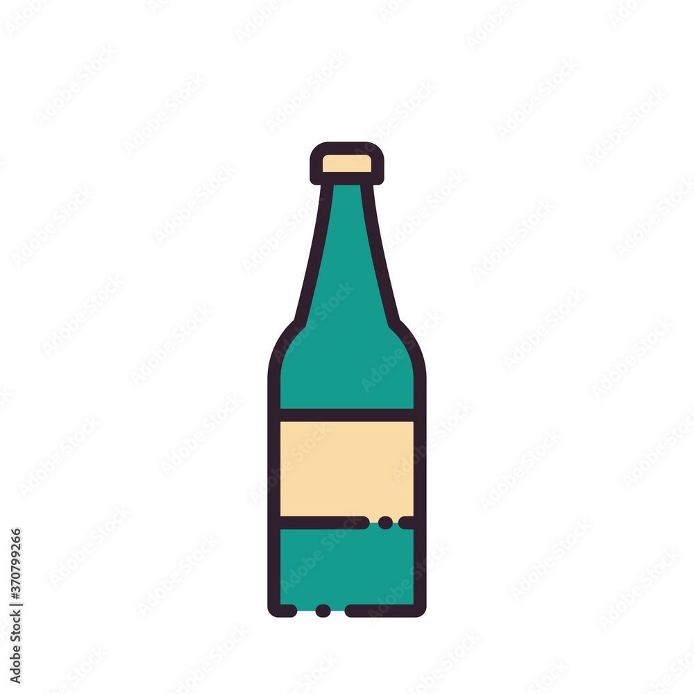champagne bottle line and fill style icon vector design champagne bottle line and fill style icon vector design