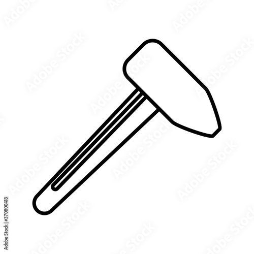 construction gavel tool line style icon