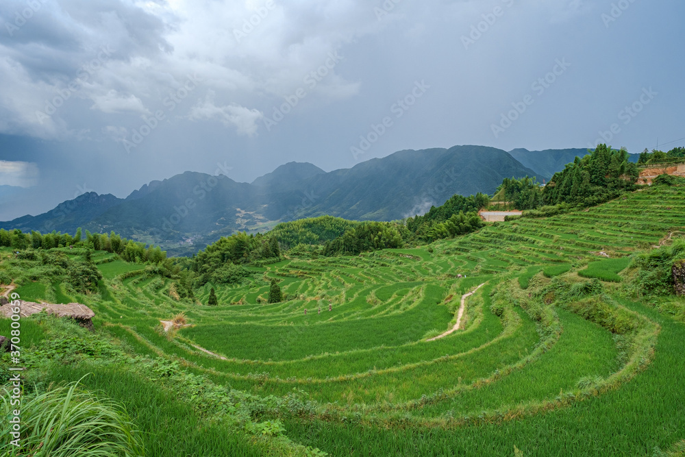 Summer terrace in Yunhe County Lishui city Zhejiang province China.