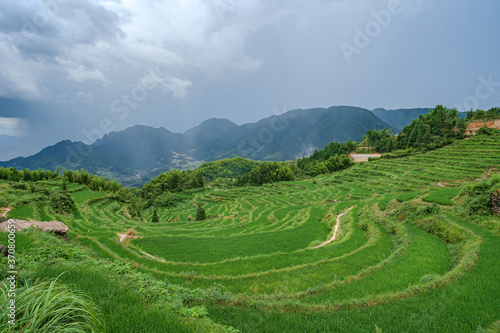 Summer terrace in Yunhe County Lishui city Zhejiang province China.