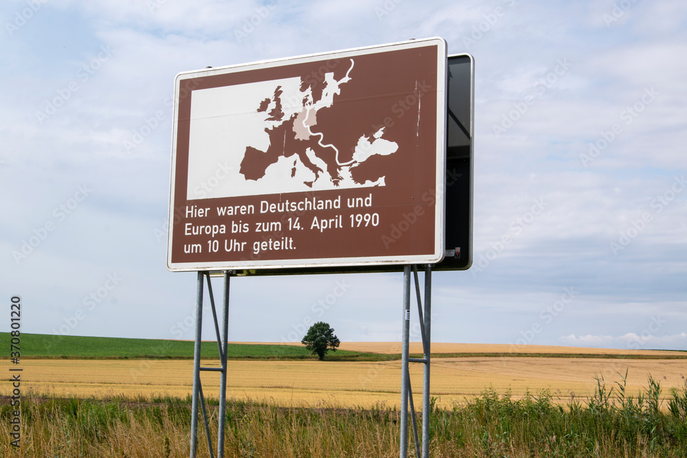 Die alte Grenze zwischen West und Ost Deutschland Die alte Grenze zwischen West und Ost Deutschland