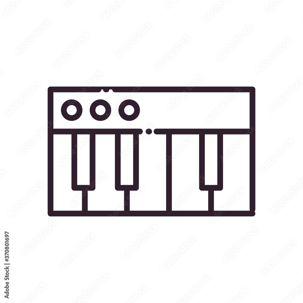 piano instrument line style icon vector design piano instrument line style icon vector design