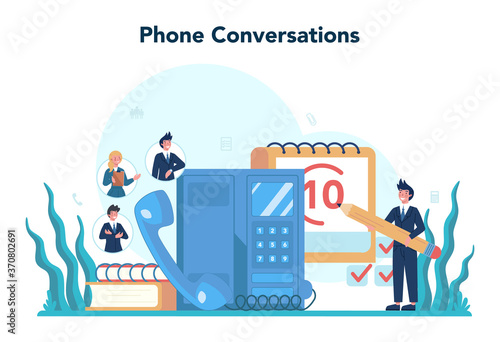 Businessman personal assistant concept. Professional help and support