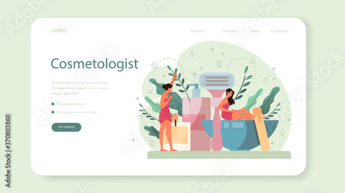 Depilation and epilation web banner or landing page. Hair removal