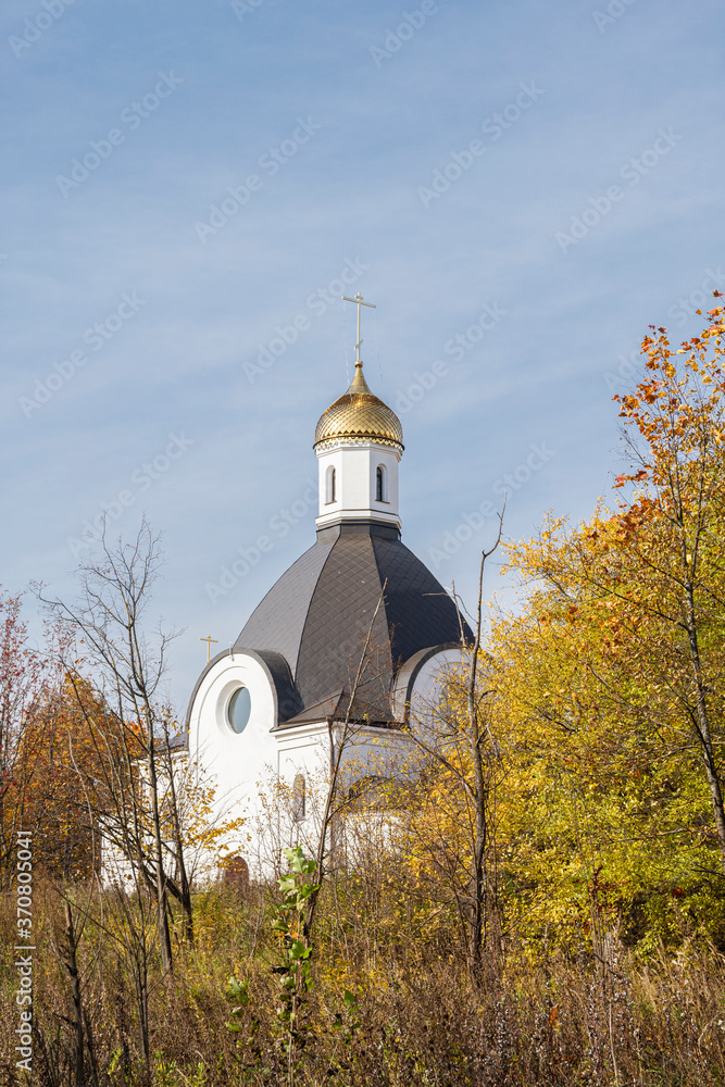 View to the Church of St. Cyprian, Central Chertanovo, Moscow, Russia