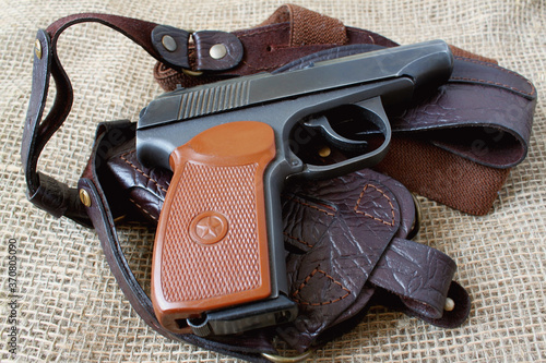 Black gun holster for your defense.   photo