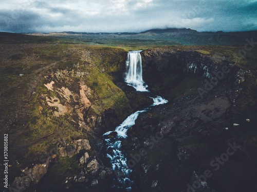Svöðufoss Waterfall in the Snaefellness Peninsula in Iceland photo