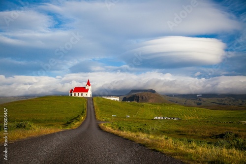 Ingjaldshólskirkja Church in the Snaefellsness Peninsula in Iceland photo