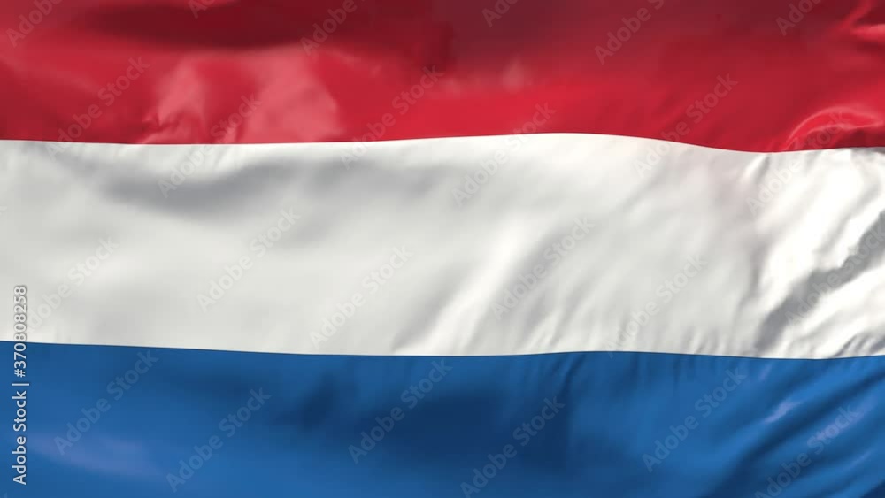 Netherlands flag as background. Holland flag in slow motion animation waving in the wind realistic 4k video. Amsterdam. Netherlands flag as background. Holland flag in slow motion animation waving in the wind realistic 4k video. Amsterdam.
