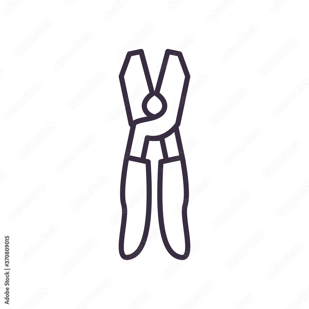 pliers line style icon vector design pliers line style icon vector design