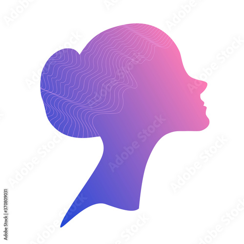 Logo. Silhouette of a woman's face