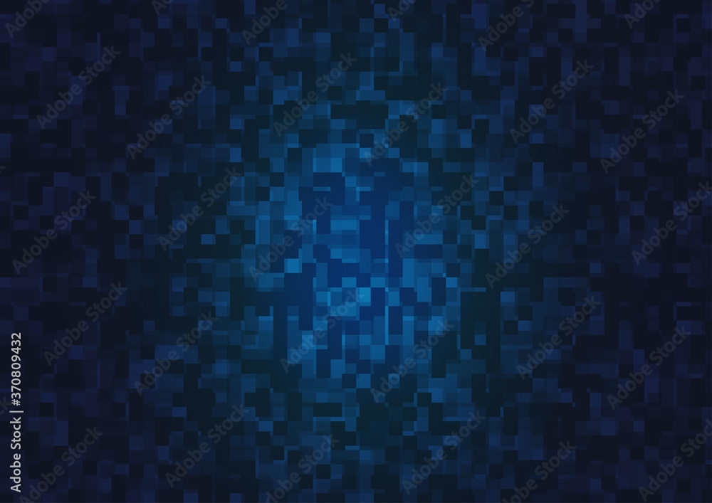 Dark BLUE vector backdrop with rectangles, squares.