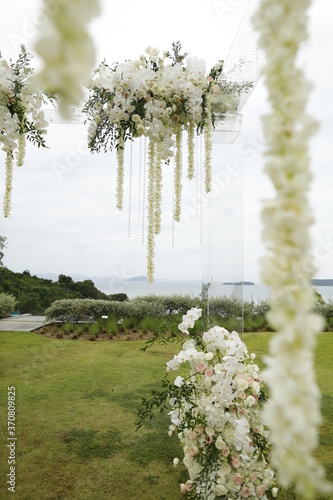 Decoration wedding setup at Phuket and Ceremony decoration on beach and garden