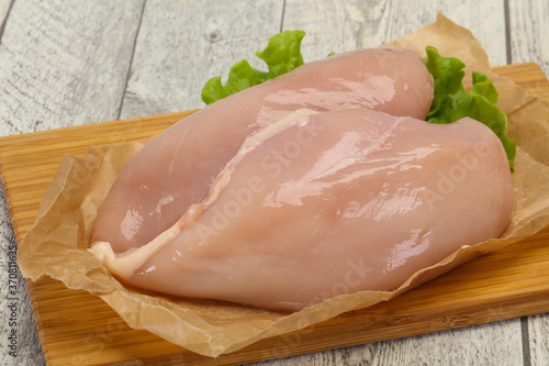 Raw chicken breast ready for cooking