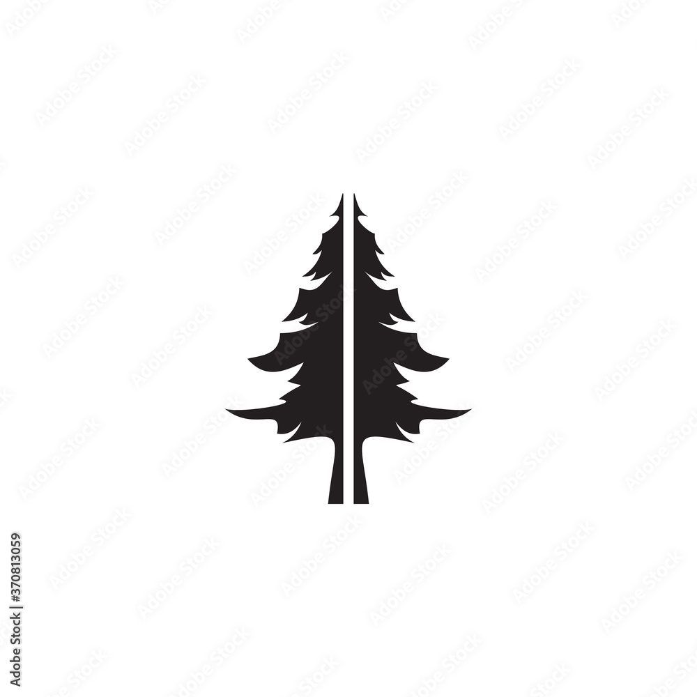 Pine tree logo design symbol template Stock Vector | Adobe Stock