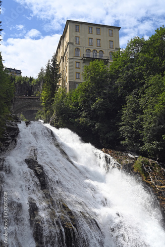 Bad Gastein waterfall Ache river in summer