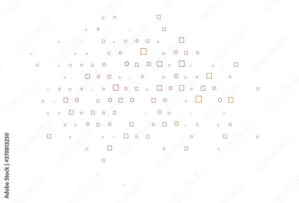 Light Pink, Yellow vector cover with circles, cubes.