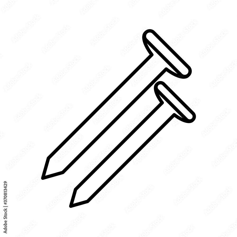 tool nails line style icon