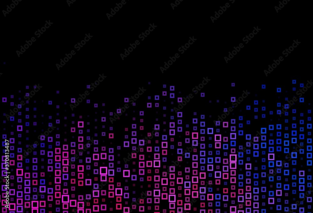 Dark Blue, Red vector pattern in square style.