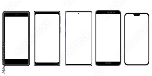 イラスト素材　スマートフォン　携帯電話　携帯　スマホ　透明　透過　画面透過　電化製品　ベクター