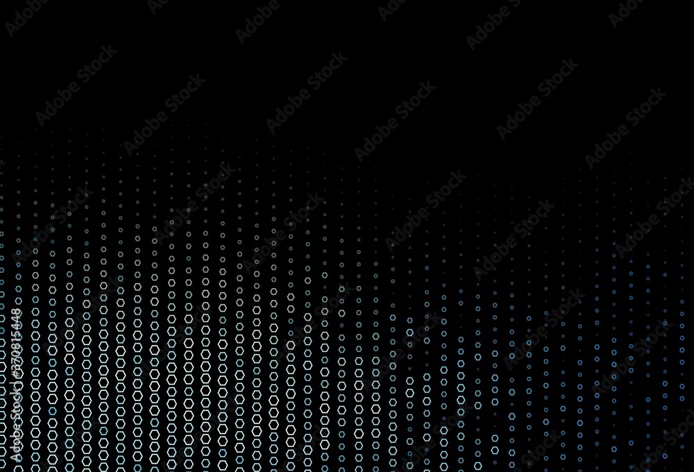 Dark BLUE vector layout with hexagonal shapes. Dark BLUE vector layout with hexagonal shapes.