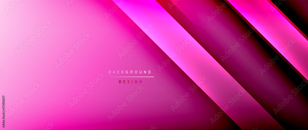 Fototapeta premium Bright gradient neon lines abstract background