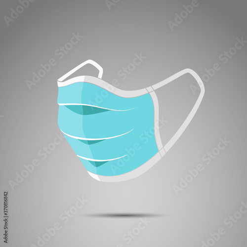 Face protection mask for epidemy. Vector art. 