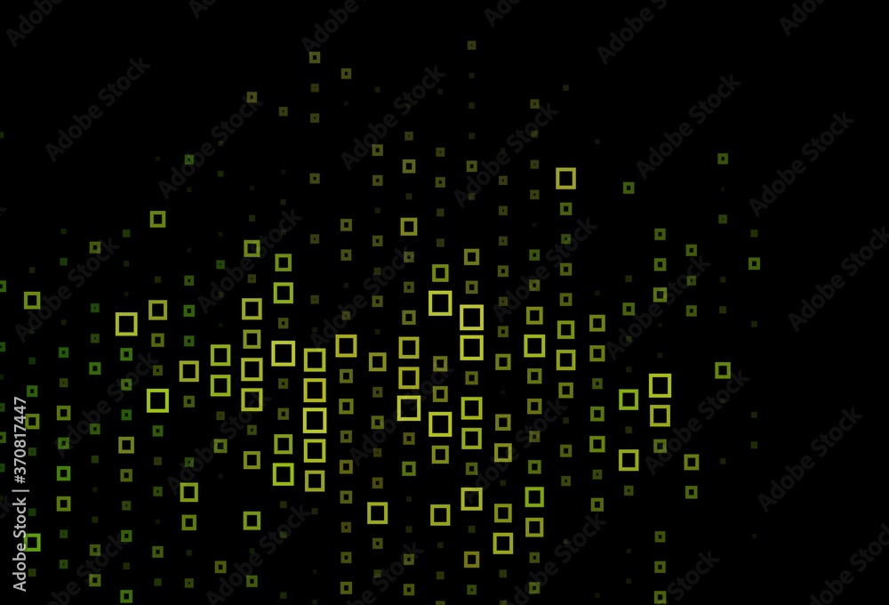 Fototapeta premium Dark Green vector texture in rectangular style.