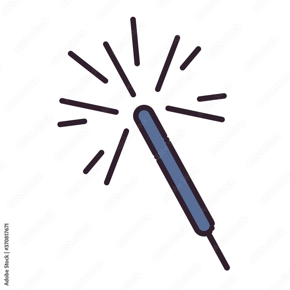 firework line and fill style icon vector design firework line and fill style icon vector design