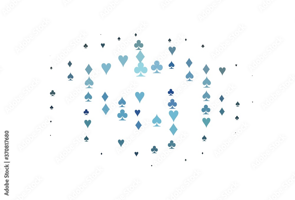 Light BLUE vector background with cards signs. Light BLUE vector background with cards signs.