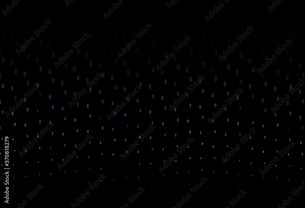 Dark Blue, Red vector background with Dollar. Dark Blue, Red vector background with Dollar.