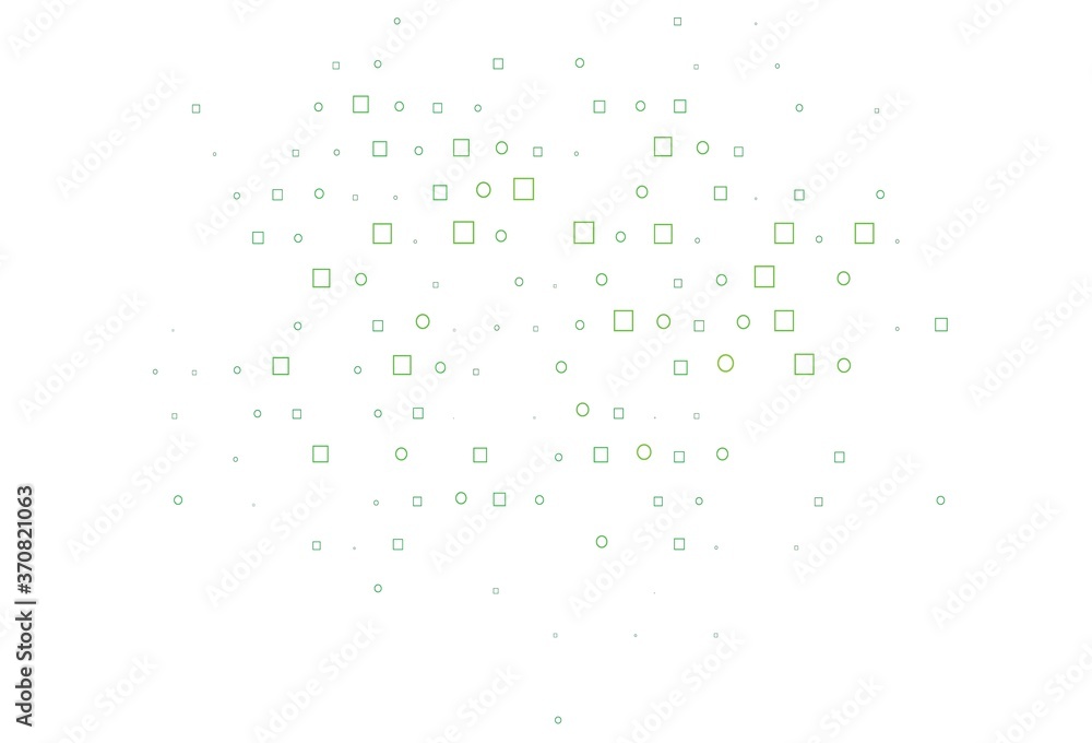 Light Green vector layout with circle spots, cubes. Light Green vector layout with circle spots, cubes.