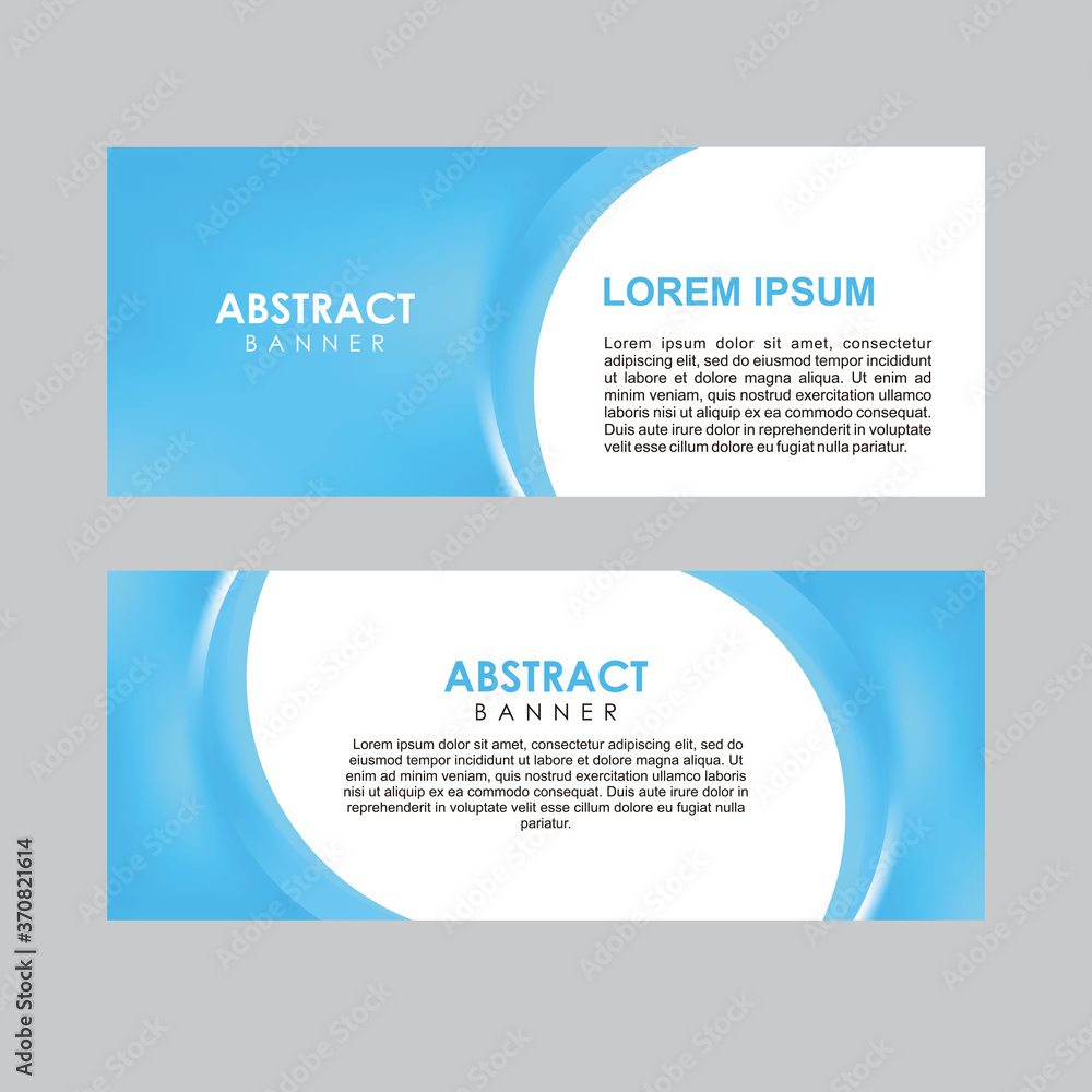 Set of Abstract Fresh Stylish Banner Design Template Vector, Professional Modern Graphic Banner Element with Smooth Blue Curvy Background Set of Abstract Fresh Stylish Banner Design Template Vector, Professional Modern Graphic Banner Element with Smooth Blue Curvy Background