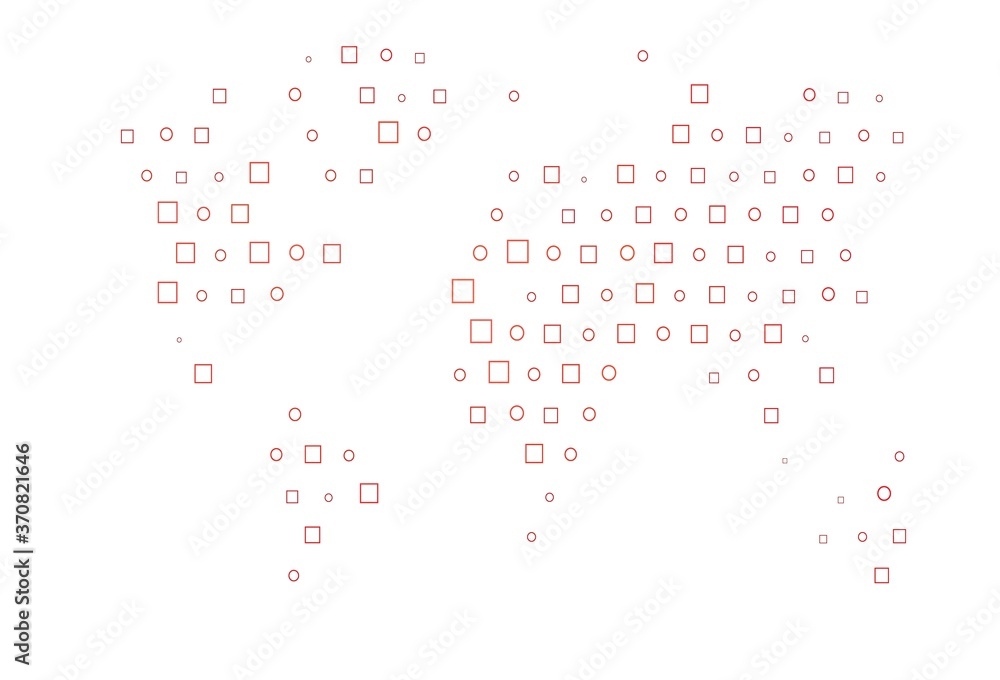 Light Black vector pattern with spheres, squares. Light Black vector pattern with spheres, squares.