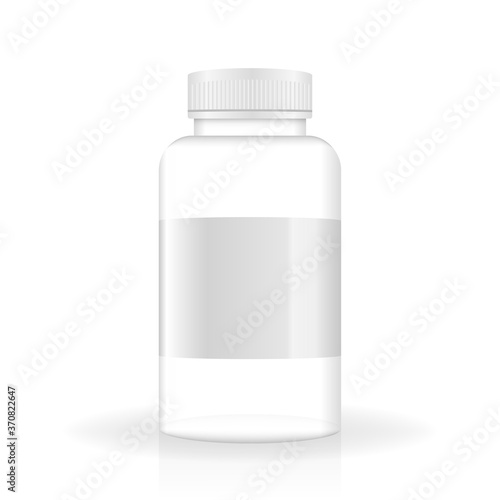 Mockup for healthcare design. Spray bottle. Container mockup. Health care. Plastic package design. Realistic white blank package. Soap bottle. Isolated white background. Vector illustration.