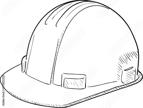 Construction Hard Hat Drawing