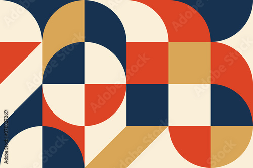 Abstract vector geometric pattern, background design in Bauhaus style, for web design, business card, invitation, poster, cover.