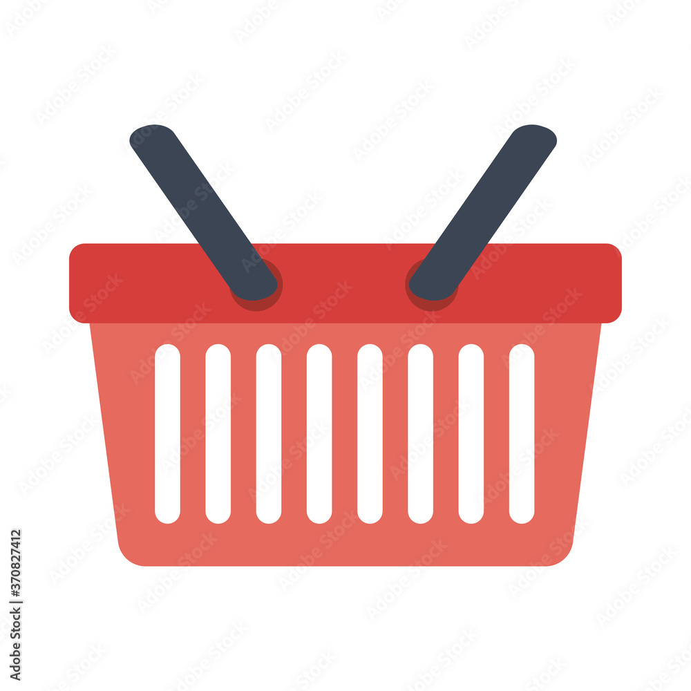 shopping basket flat style icon shopping basket flat style icon