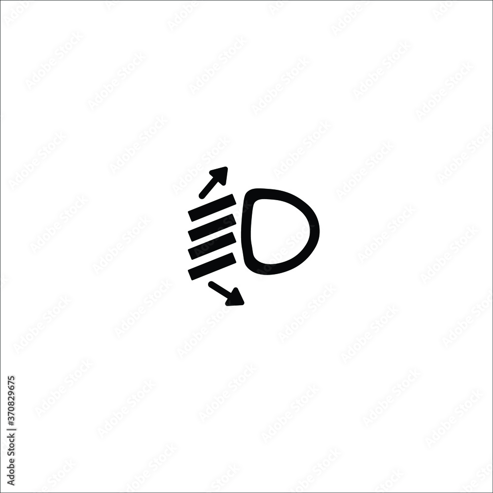 Headlight range control icon vector, car service Headlight range control icon vector, car service