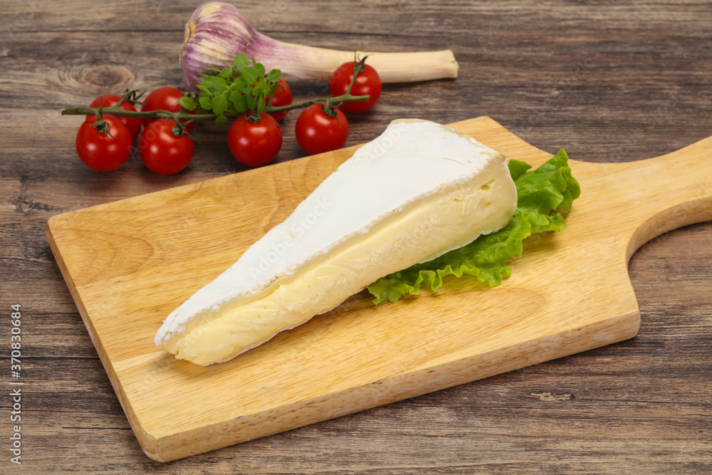 Brie cheese triangle served salad Brie cheese triangle served salad