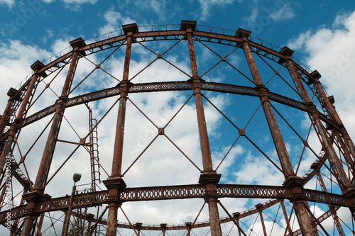 ENGLAND LONDON 01 08 2020 Bromley-by-Bow gasholders, London.
