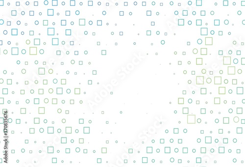 Light Green, Yellow vector layout with circle spots, cubes.