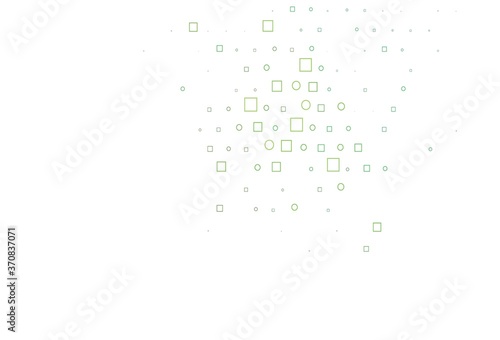 Light Green vector layout with circle spots, cubes.